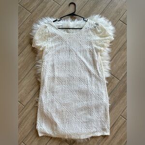 Elegant Jun & Ivy White Lace Dress Women’s Size L